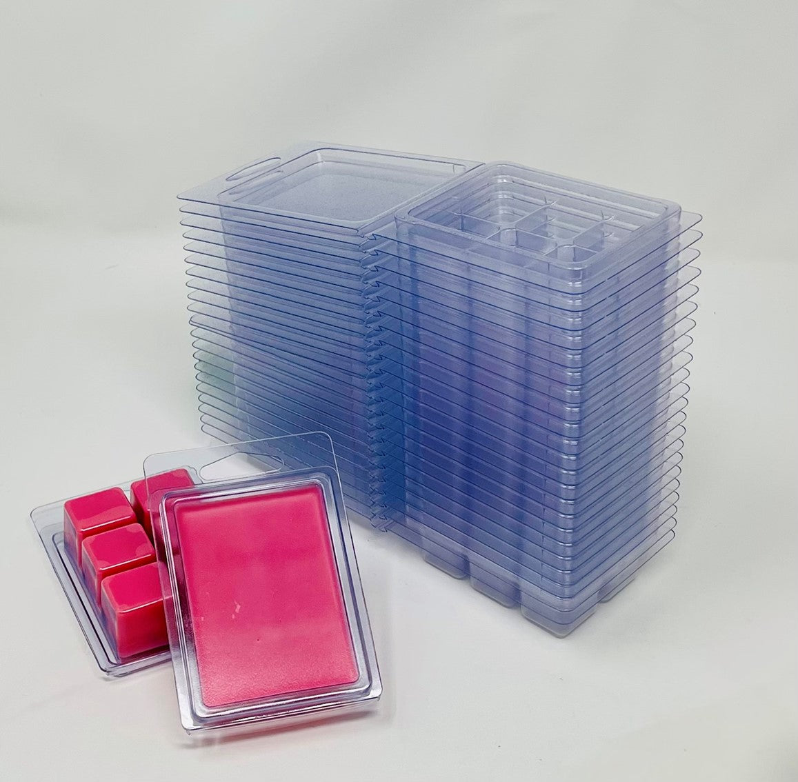 One ounce single cube clamshell molds for wax melts or soap samples – CJ  Candle Supply